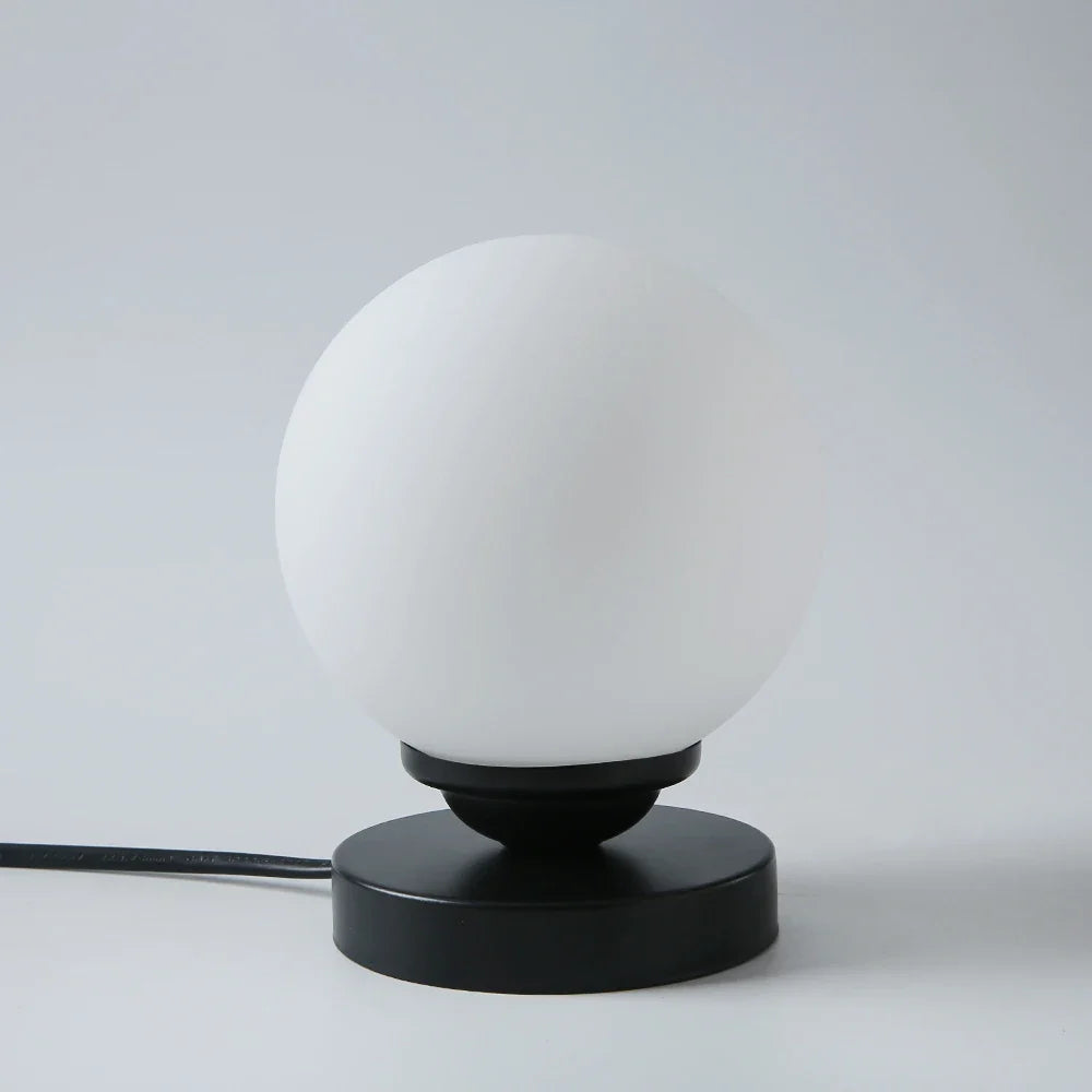 Lampe de bureau — LED lampe de lecture lampes de Table boule de verre doré de bureau