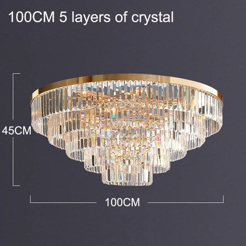 Lustre — En cristal luxe pour décoration intérieure et éclairage élégant