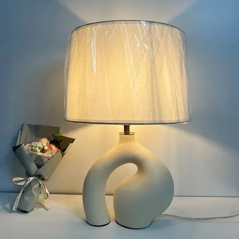 lampe de bureau moderne en tissu pour décoration intérieure nordique