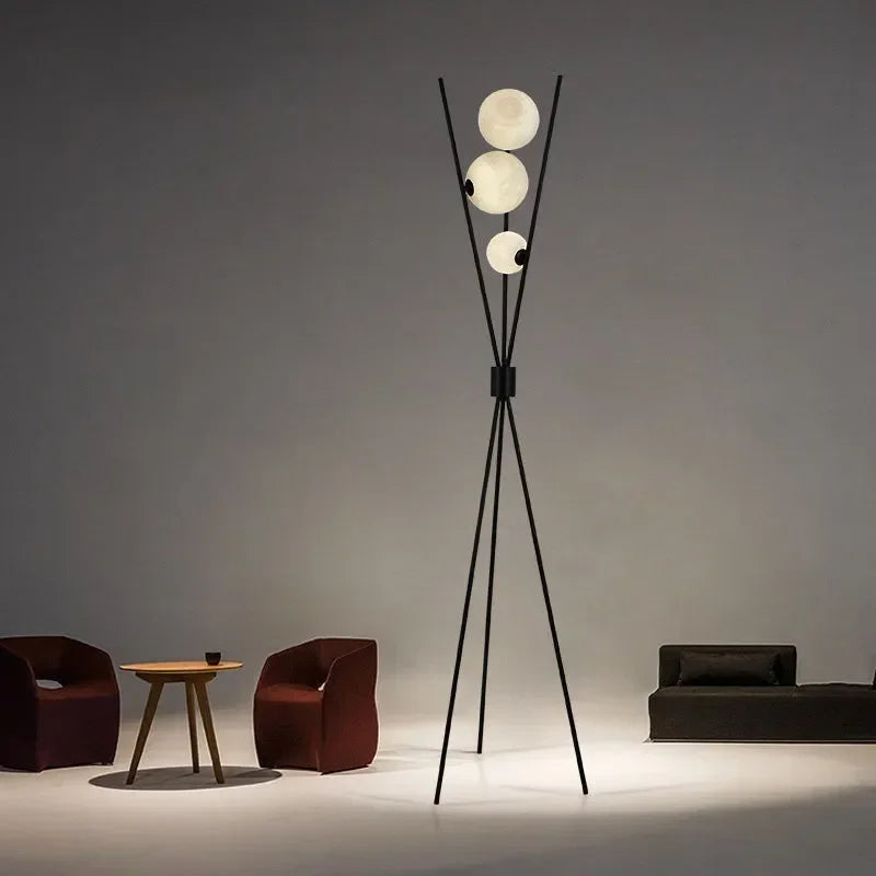 Lampadaire — LED lune boule de verre