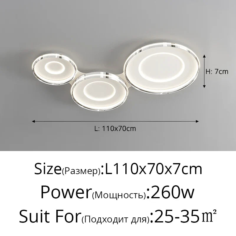 Plafonnier moderne à leds nordique créatif luminaires intérieur Thaïs Élan - Lignes Épurées & Atmosphère Sereine