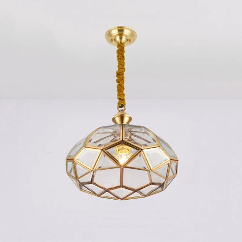 Plafonnier en cuivre style américain moderne pour intérieur créatif et simple Auguste Rondeau - Reflets Chaleureux & Décor Raffiné