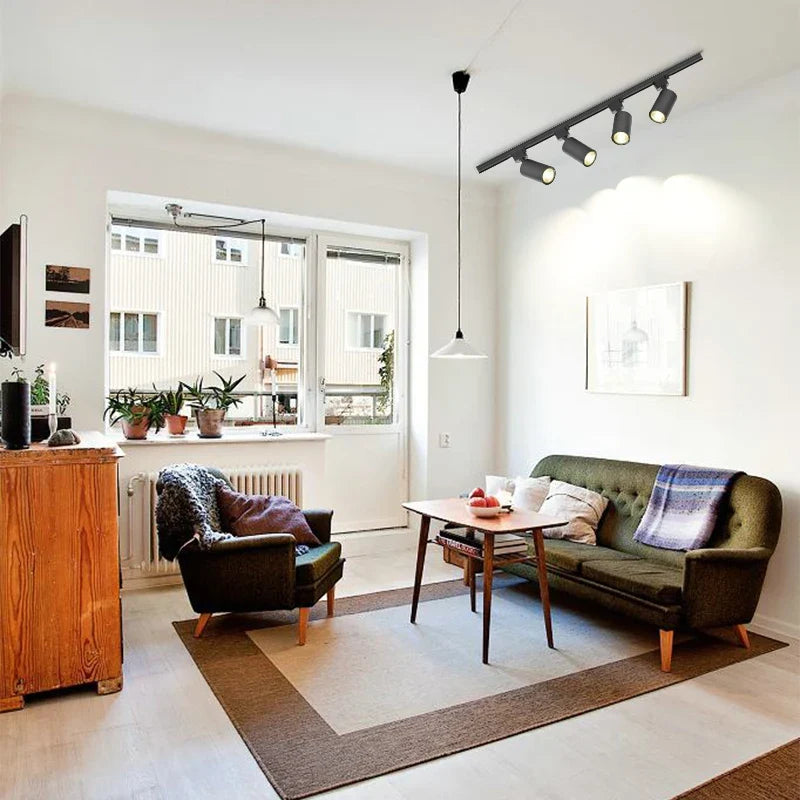 Spot — Kit d'éclairage sur rail spots dimmables pour décoration intérieure