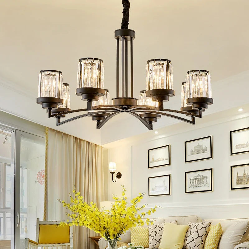 Lustre — En cristal rétro américain design chic pour décoration intérieure