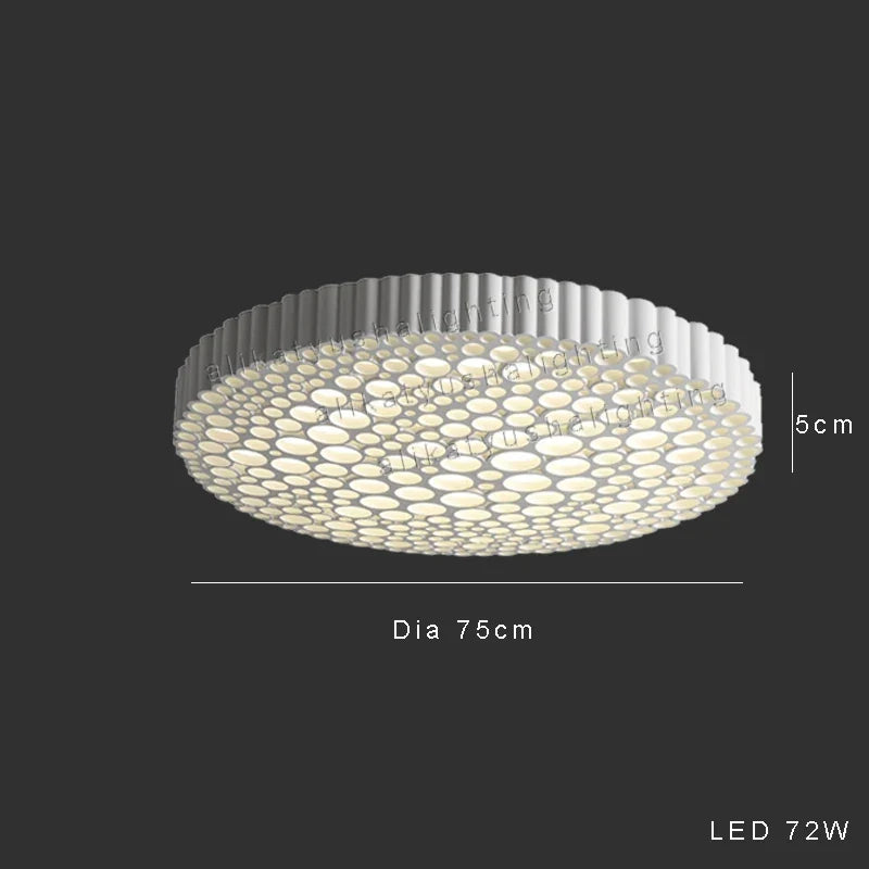 Plafonnier led minimaliste en nid d'abeille créatif et élégant Armand Horizon - Une Présence Sobre et Élégante