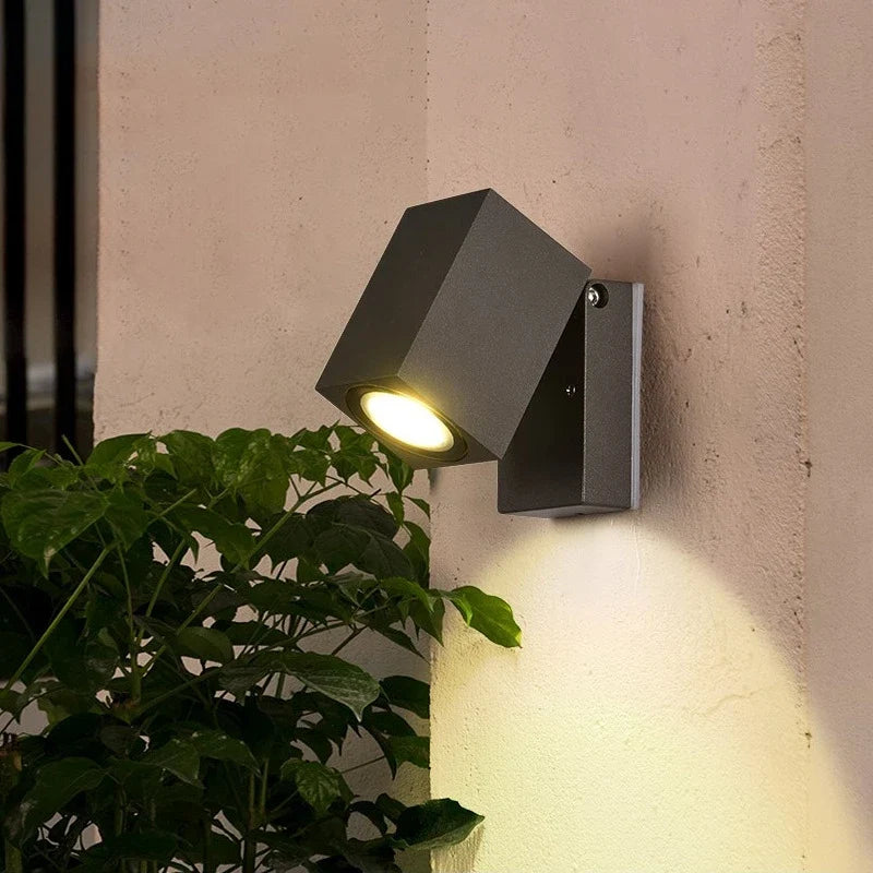 Applique murale — LED pliante extérieure IP65 étanche jardin porche lumière GU10 COB cour extérieure applique murale luminaire 5W