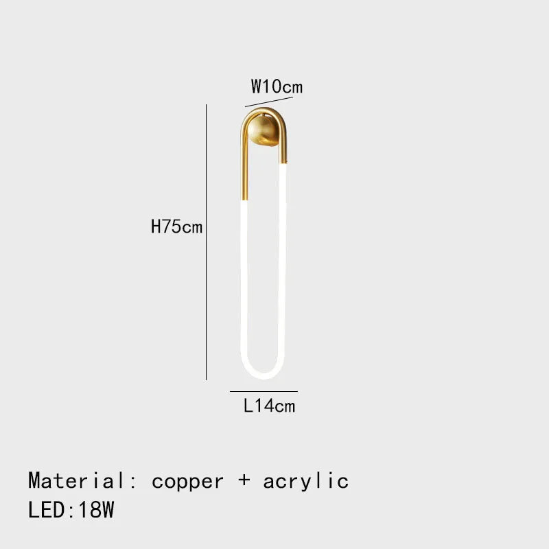 Applique murale — LED moderne forme ellipse pour décoration intérieure