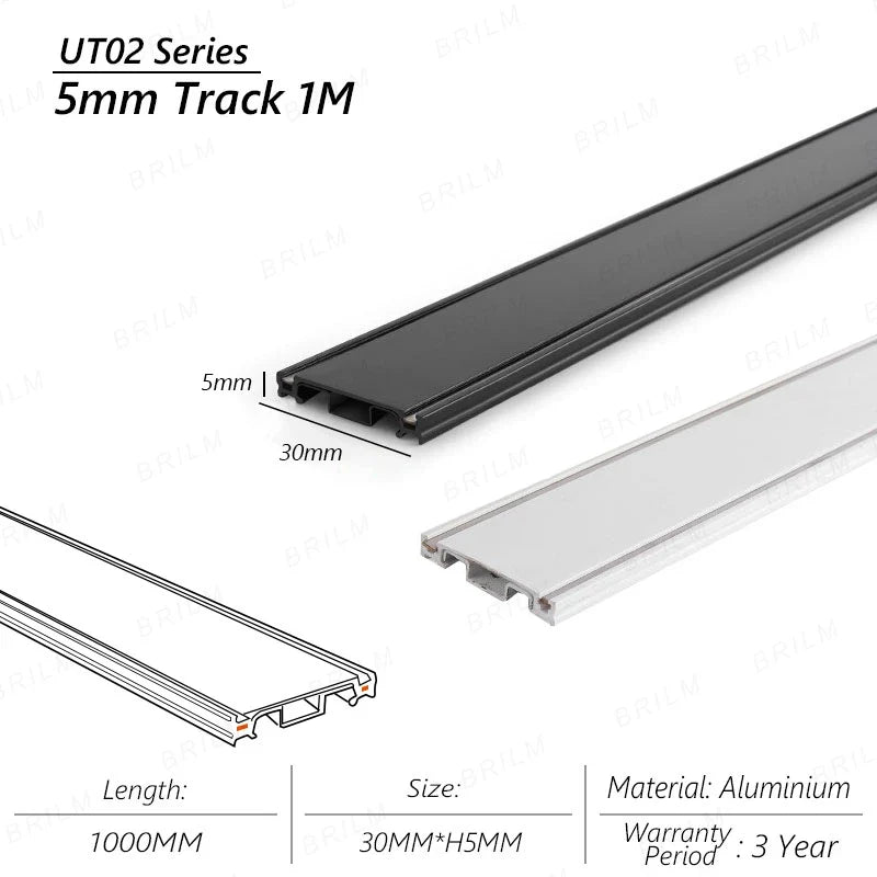Luminaire — Rail d'éclairage magnétique ultra fin montage en surface pour magasin
