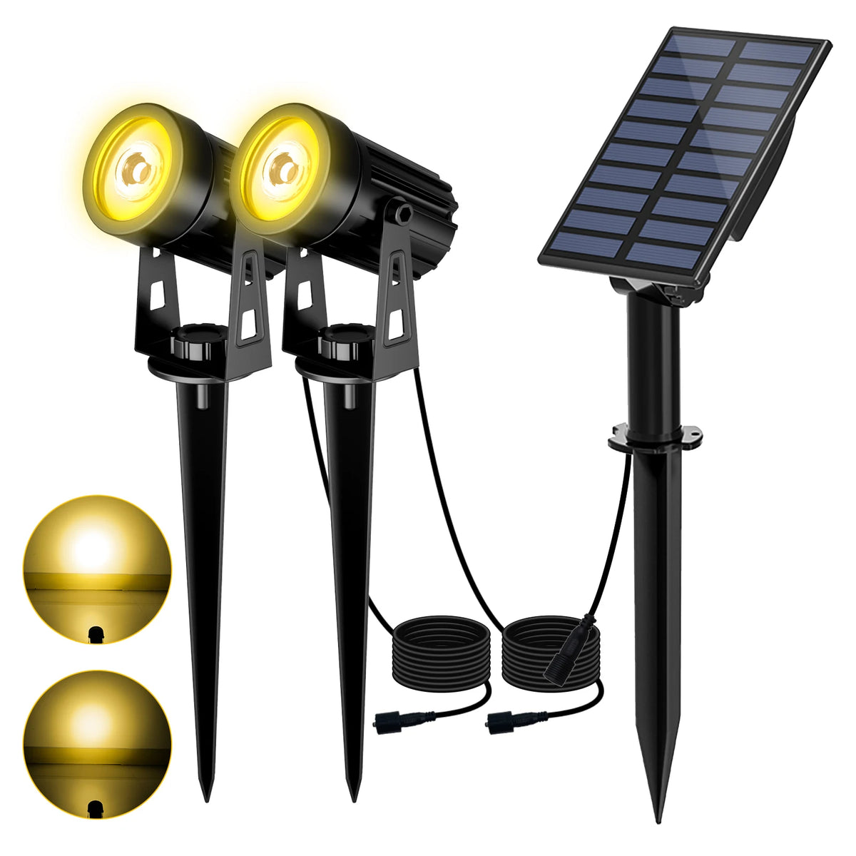 Spot solaire LED extérieur, blanc chaud, blanc froid ou RVB, IP65 – Luméria
