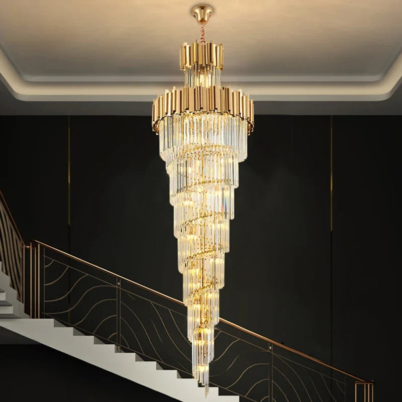 Lustre — Moderne en cristal pour décoration intérieure élégante et lumineuse
