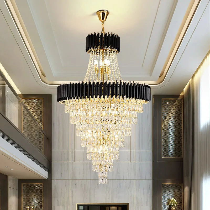 Lustre — En cristal de luxe pour éclairage élégant et moderne