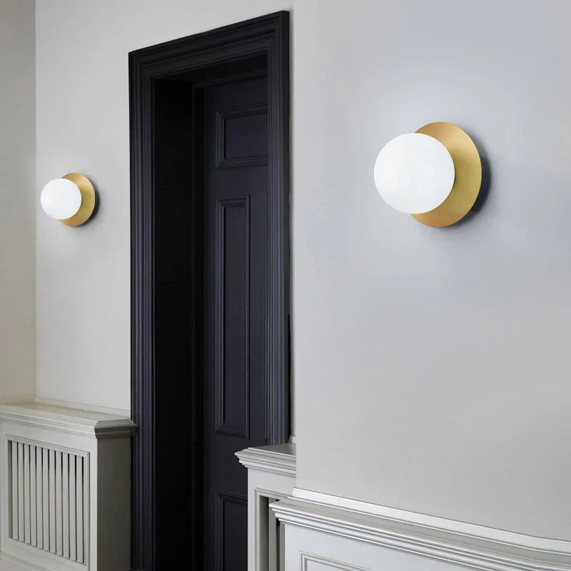 Plafonnier — LED nordique avec boule de verre dépoli pour intérieur