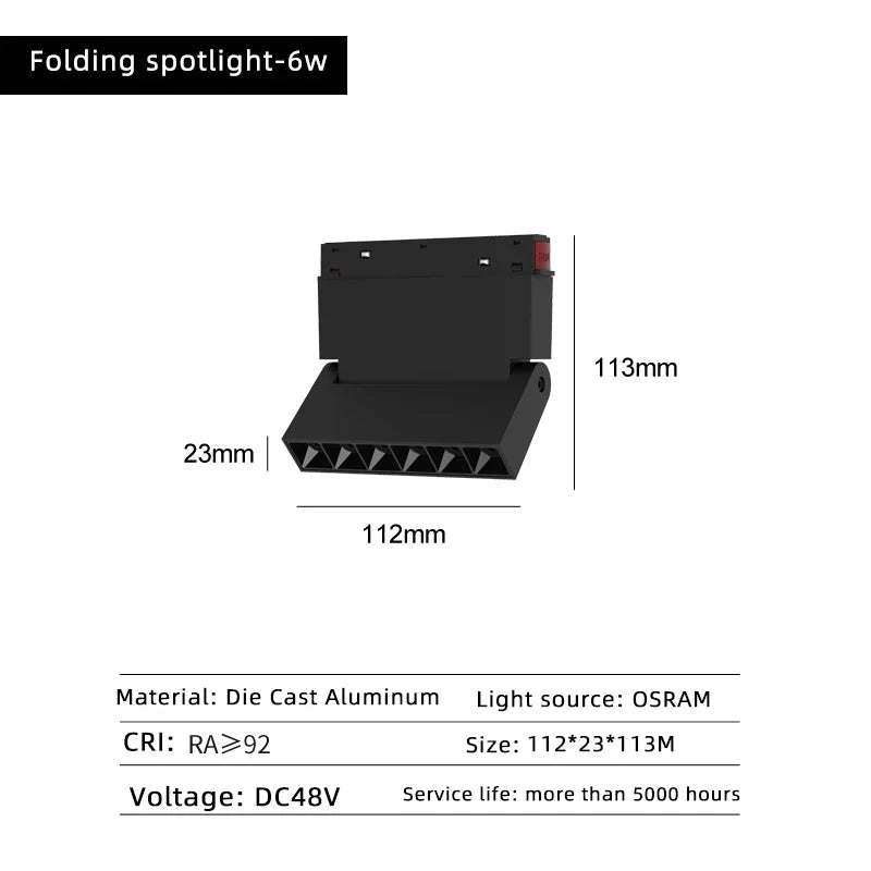 lampe led magnétique intensité variable sans bordure rails surface zigbee