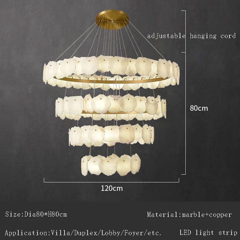 Lustre — En marbre naturel espagnol de grand luxe pour hôtel