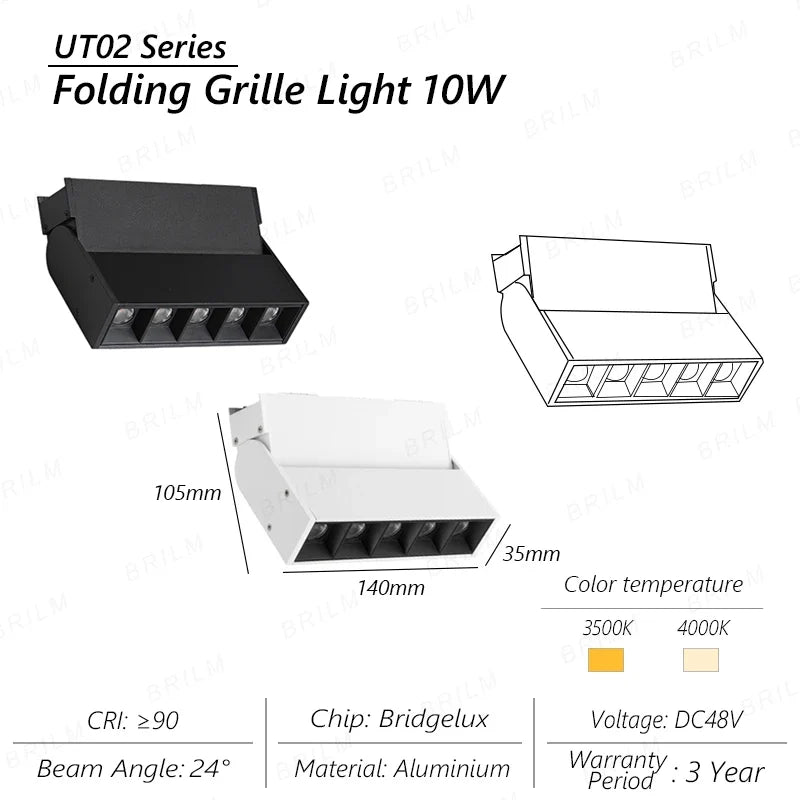 Luminaire — Rail d'éclairage magnétique ultra fin montage en surface pour magasin