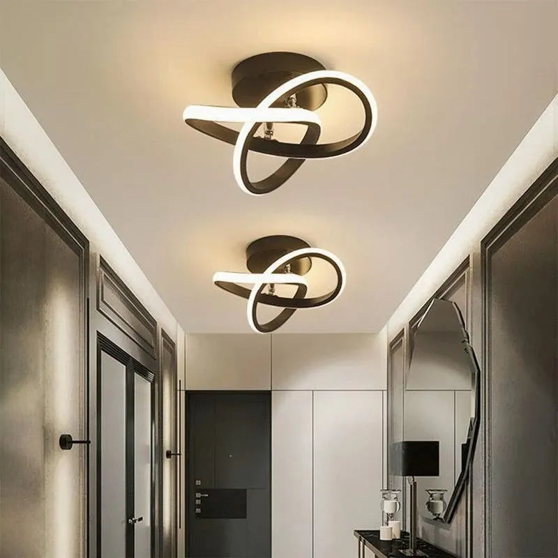 Plafonnier LED minimaliste arrondi Léontine Perspective - Lignes Épurées & Atmosphère Sereine