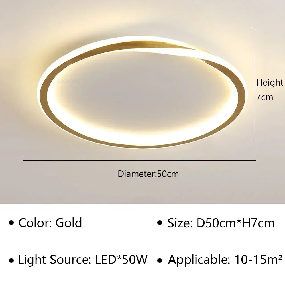 Plafonnier moderne à leds pour décoration intérieure élégante Eugène Silhouette - Présence Moderne & Harmonie Intérieure