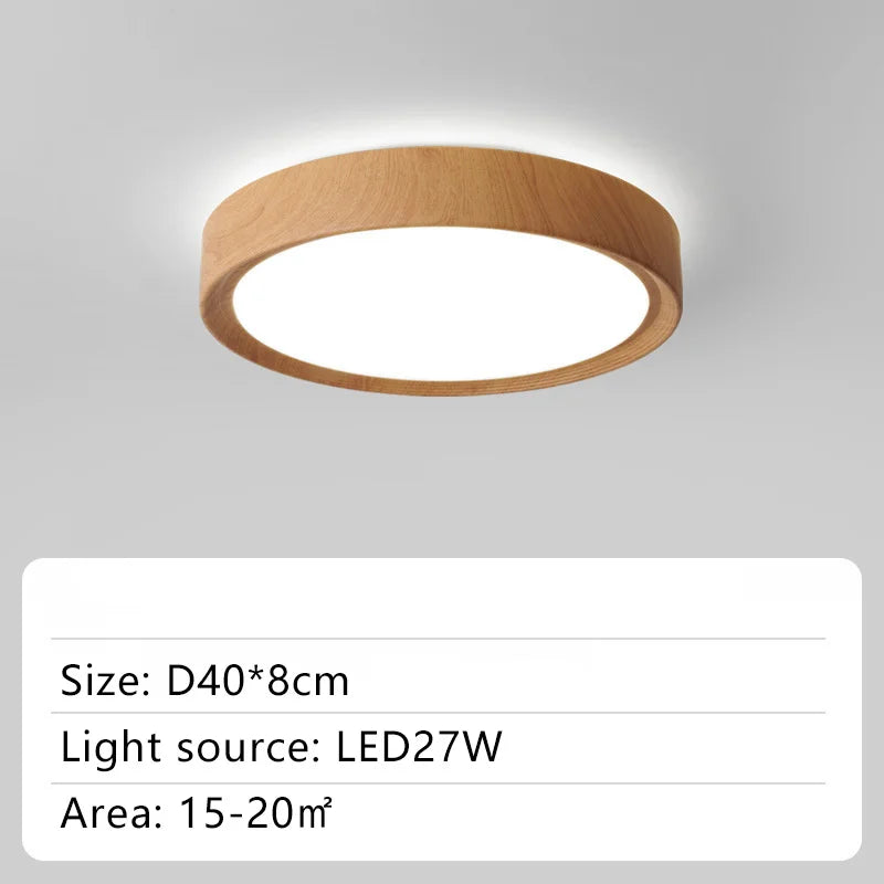 Plafonnier led rond en bois éclairage d'intérieur luminaire décoratif Paul Souffle - Esprit Naturel & Décor Chaleureux