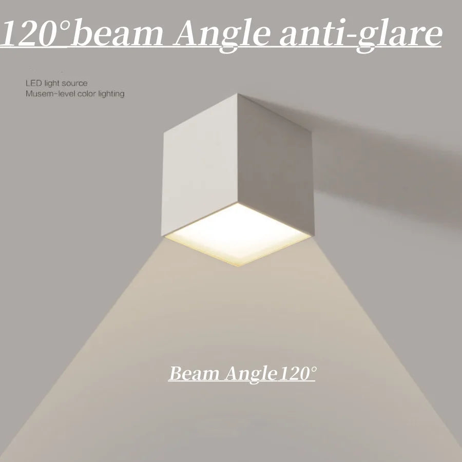 Plafonnier — Dimmable antibuée cube LED design moderne