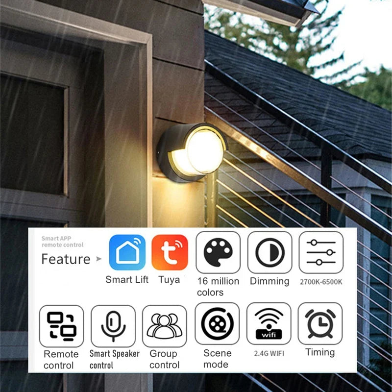 Abat-jour — LED extérieure intelligente double abat-jour en acrylique