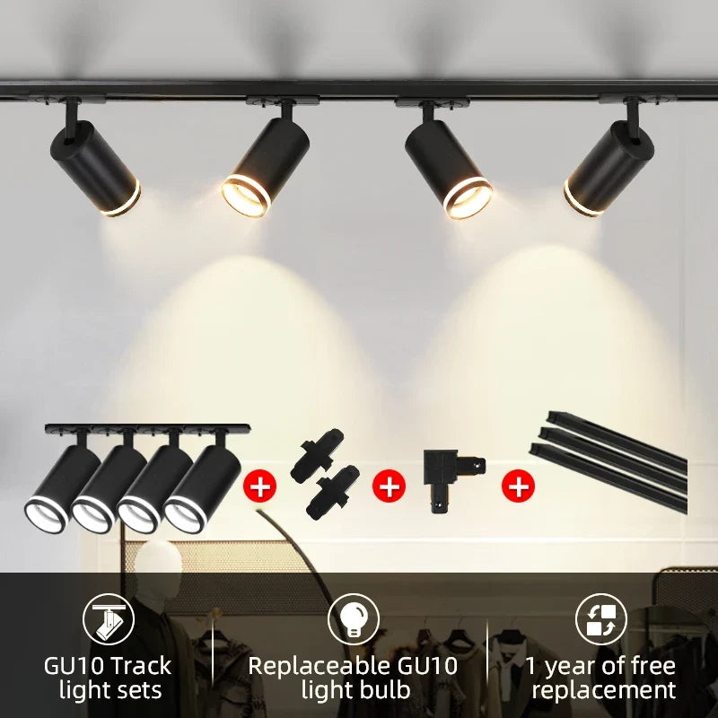 Spot — LED sur rail pour éclairage de magasin et cuisine