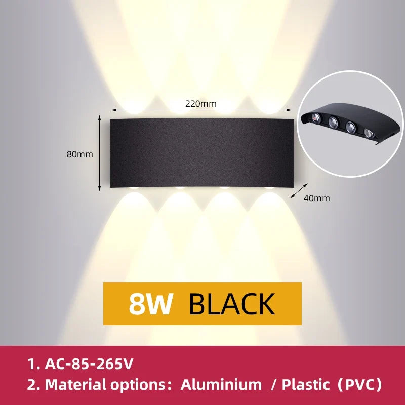 Applique murale — Extérieure LED luminaire étanche pour jardin décoratif