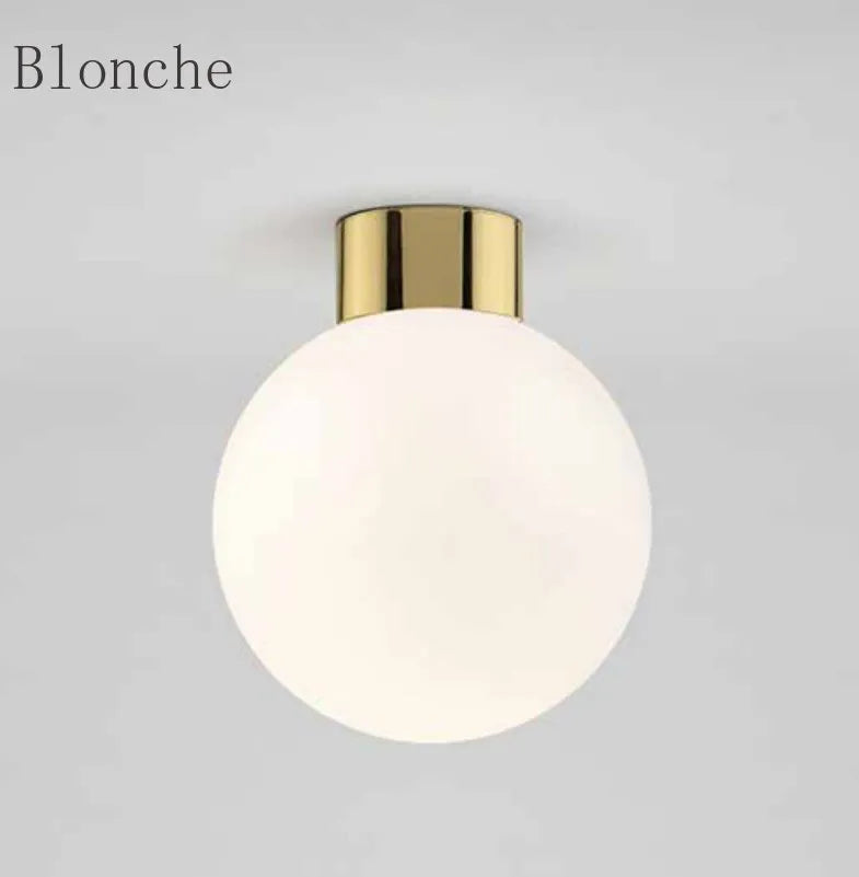 Plafonnier Led rond en forme de boule de verre Cybèle Reflet - Reflets Délicats & Élégance Visuelle