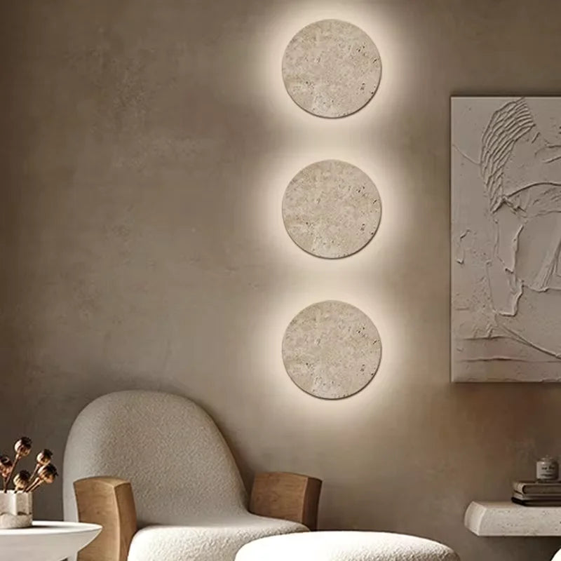 Applique murale en pierre pour décoration intérieure artistique Lucien Estampe - Matière Naturelle & Esprit Serein