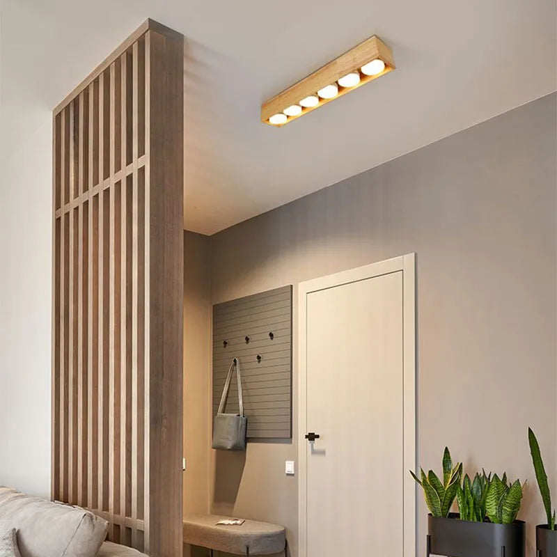 Plafonnier — Minimaliste bois brut intérieur chambre bureau couloir vestiaire