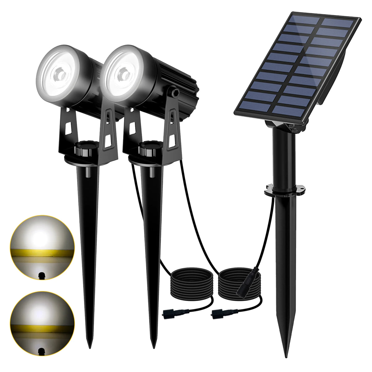 Spot solaire LED extérieur, blanc chaud, blanc froid ou RVB, IP65 – Luméria
