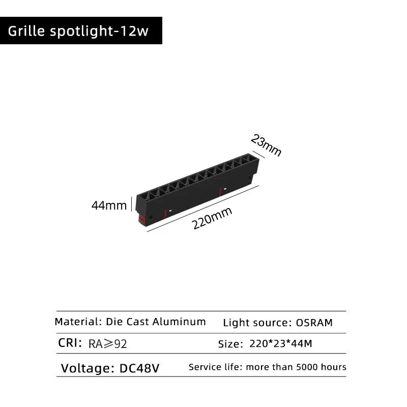 lampe led magnétique intensité variable sans bordure rails surface zigbee