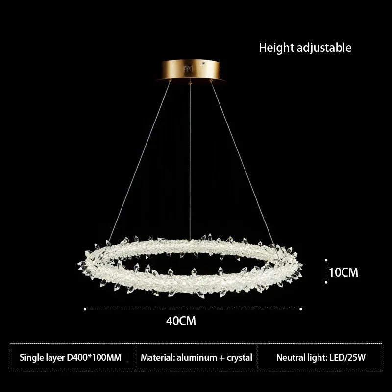 Lustre — Moderne en cristal design pour décoration intérieure élégante