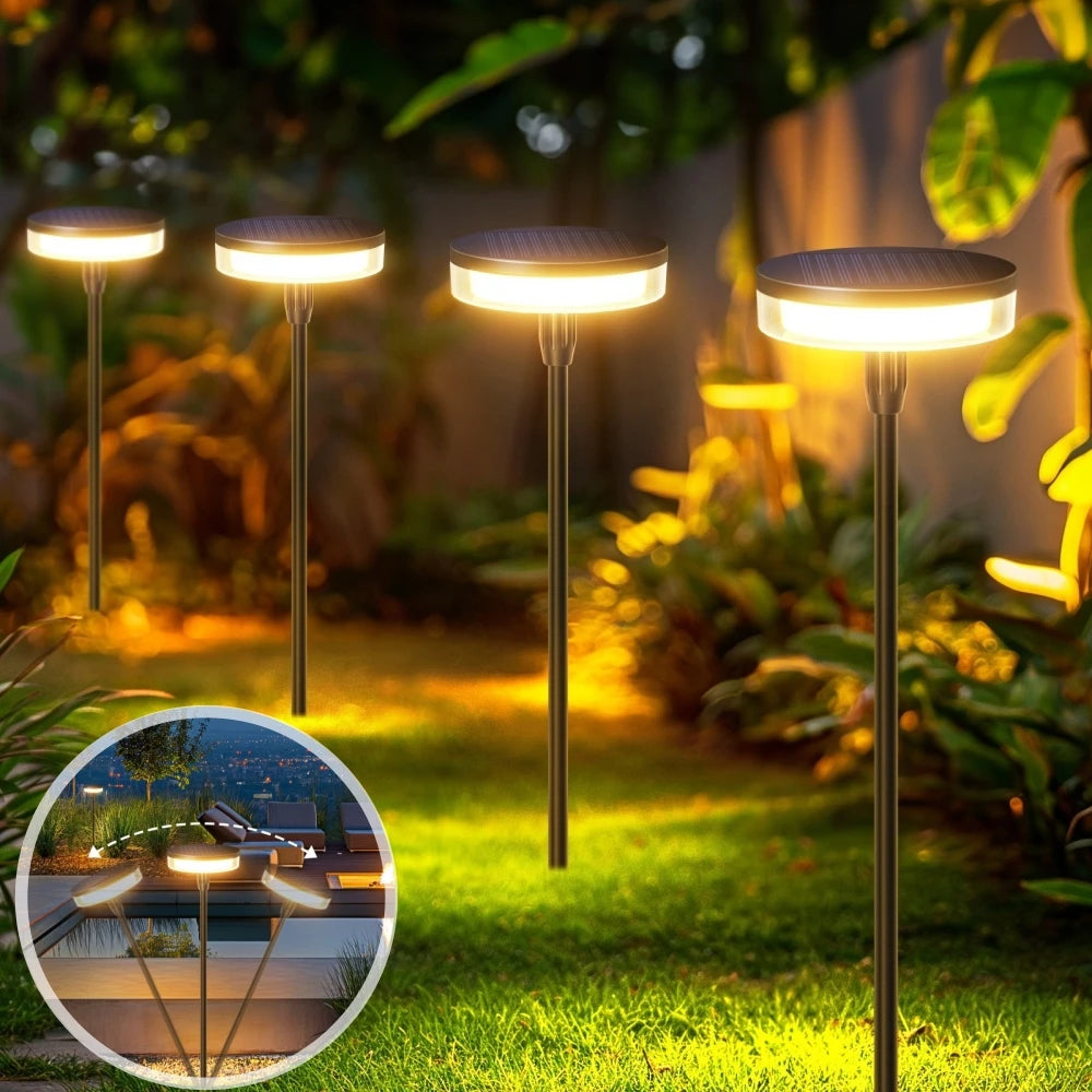 Luminaire solaire LED sur tiges mobiles au vent pour jardin, IP65 – Briséane