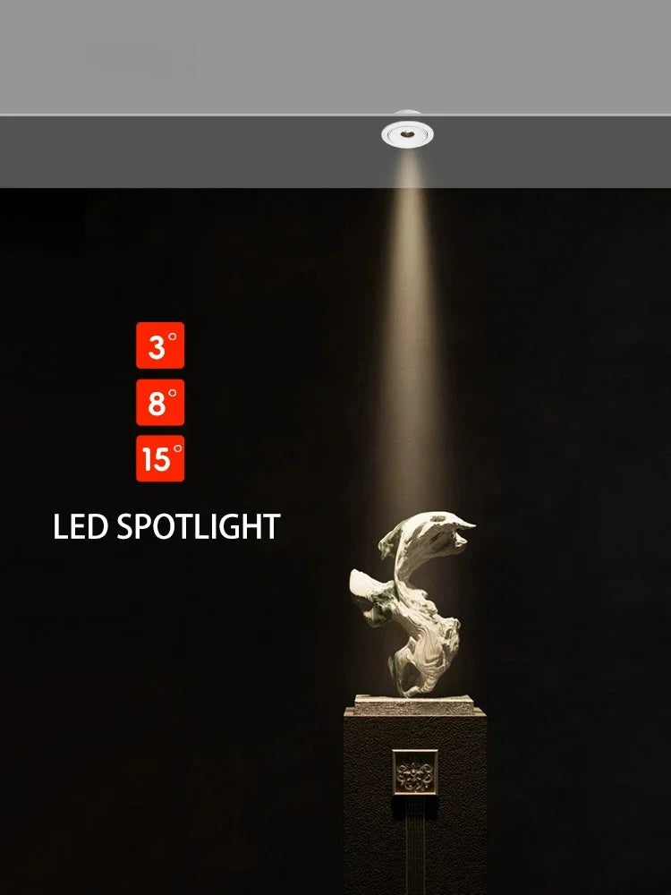 Spot led ultra fin à angle de faisceau pour éclairage intérieur Suzon Solstice en Aluminium - Une Présence Décorative Affirmée