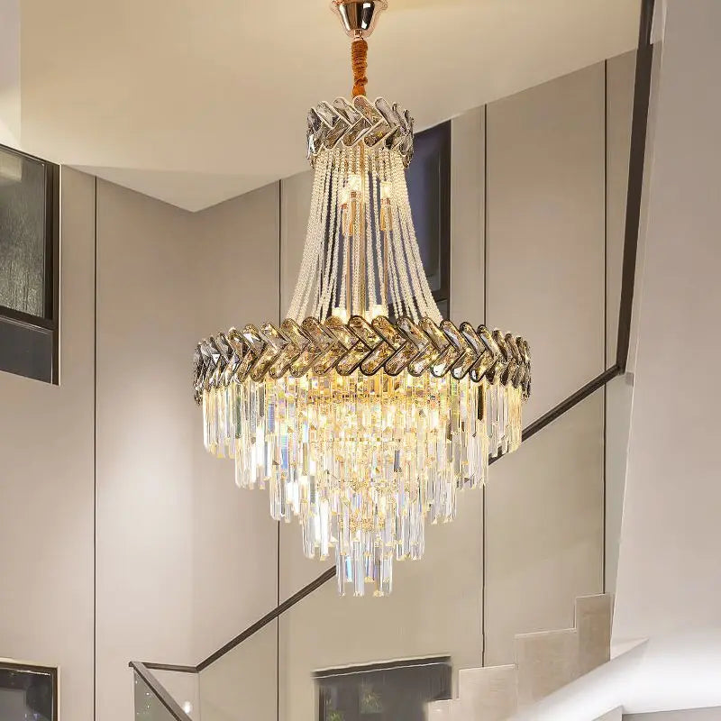 Lustre — LED en cristal design moderne pour villa duplex