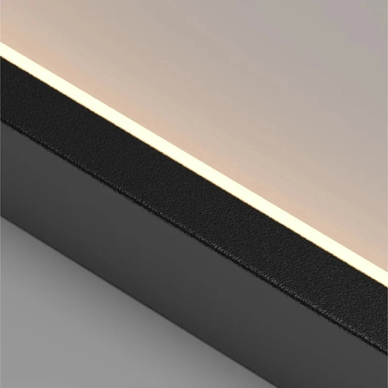 Lustre — Grand lustre Or noir LED maison intérieur salon escalier Hall rectangulaire