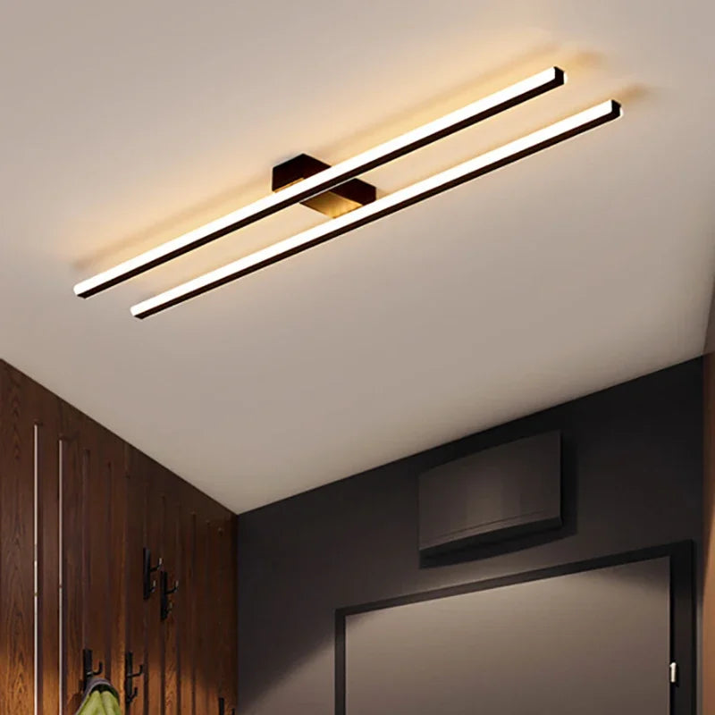 Plafonnier moderne nordique longue barre LED Clément Accord - Esprit Épuré & Harmonie Intérieure