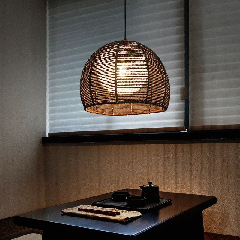 Lustre Naturel Émilie Sillage en Corde de Chanvre