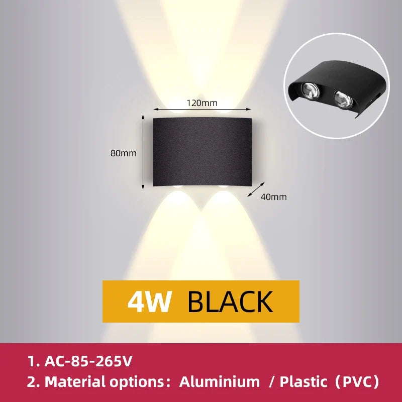 Applique murale — Extérieure LED luminaire étanche pour jardin décoratif