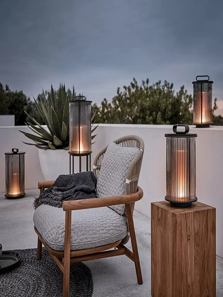 villa moderne lampe de jardin solaire extérieure étanche