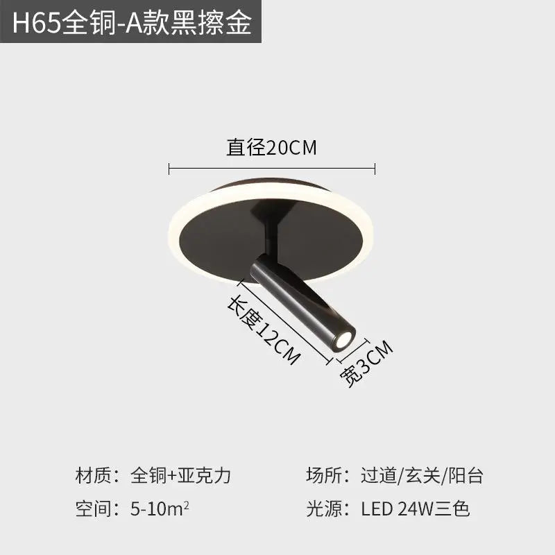 Spot rond led pour éclairage intérieur dans divers espaces Garance Ouverture en Cuivre - Reflets Délicats & Caractère Affirmé