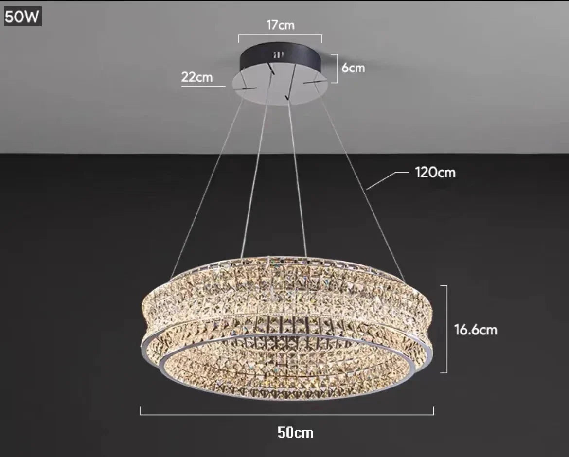 Lustre — De luxe en cristal pour restaurant bar et hôtel intérieur