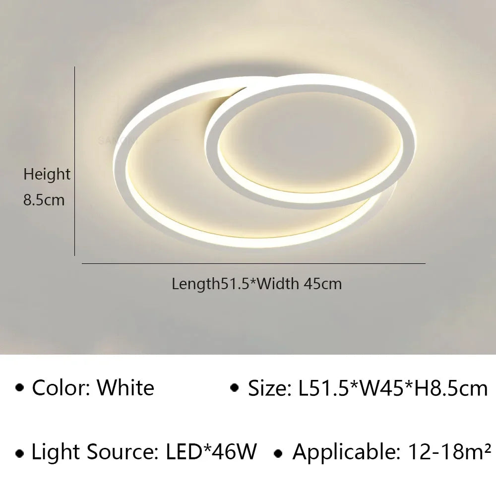 Plafonnier led moderne pour décoration intérieure et éclairage élégant Léopold Sérénade - Esprit Contemporain & Décor Élégant