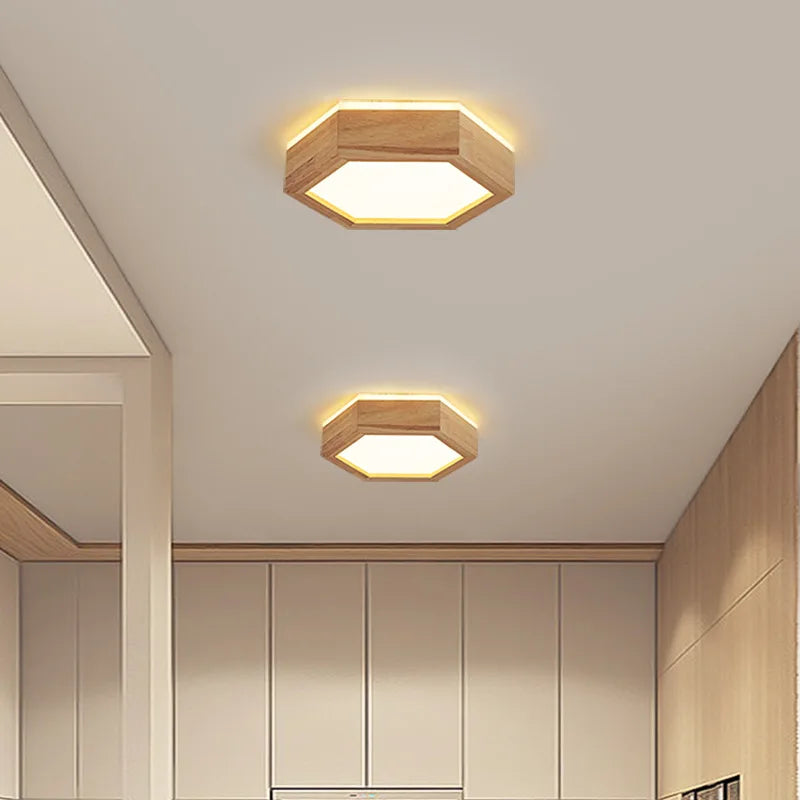 Plafonnier led en bois pour décoration intérieure moderne Tiphaine Halo - Esprit Naturel & Décor Chaleureux