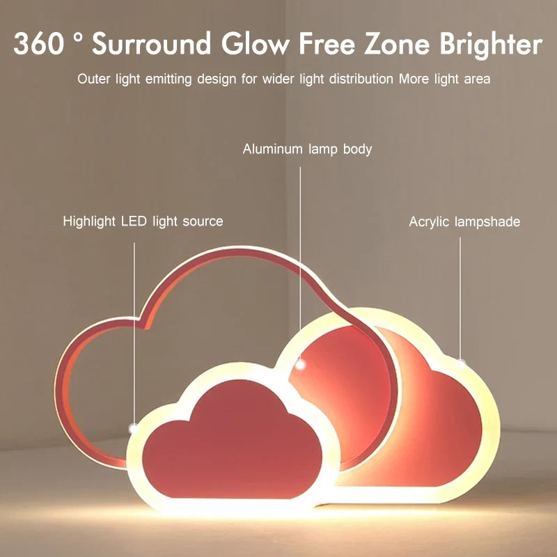 Plafonnier led ultra minces creative clouds pour diverses pièces Apolline Accord en Aluminium - Lignes Dessinées & Décor Raffiné