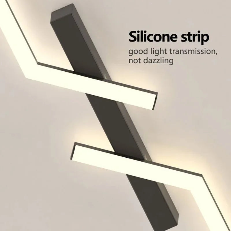 Plafonnier led ligne moderne pour salon étude éclairage Marin Onde - Esprit Contemporain & Décor Élégant