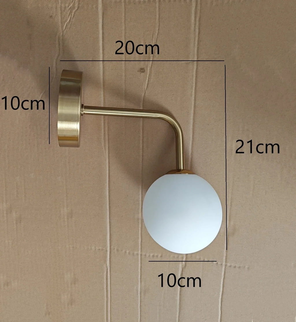 Applique murale — Post-modernes LED applique murale en verre Simple doré avec ampoule G9 nordique créative chambre salon allée lampe de chevet