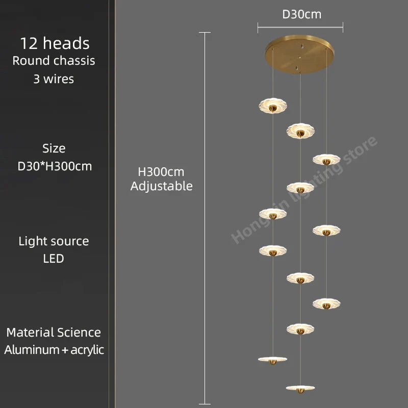 Lustre — Moderne à LED pour éclairage intérieur élégant