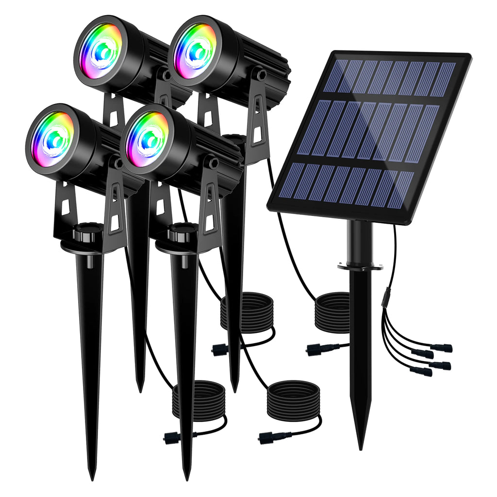 Spot solaire LED extérieur, blanc chaud, blanc froid ou RVB, IP65 – Luméria