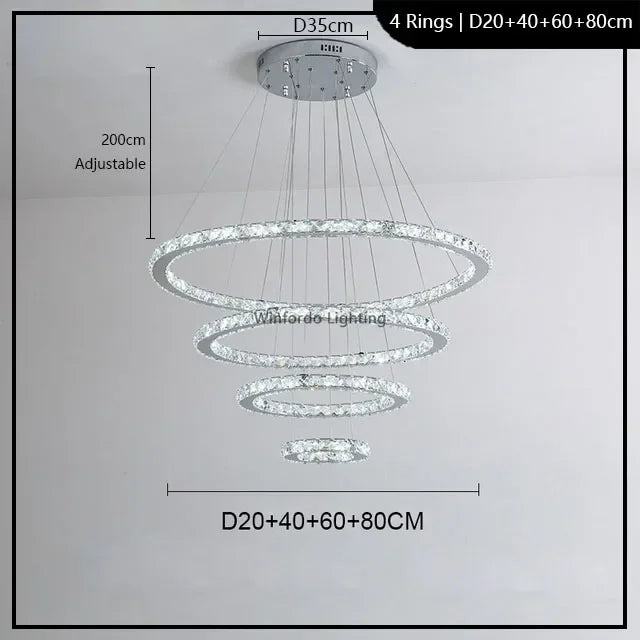 Lustre — En cristal winfordo pour hall d'exposition